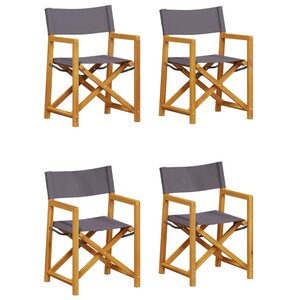 vidaXL Chaises de jardin pliables lot de 4 gris foncé tissu