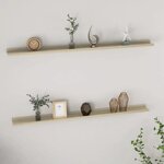 vidaXL Étagères murales 2 Pièces chêne sonoma 115x9x3 cm