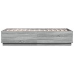 vidaXL Cadre de lit sans matelas sonoma gris 90x190 cm