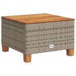 vidaXL Salon de jardin 11 Pièces avec coussins gris résine tressée