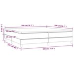 vidaXL Sommier à lattes de lit avec matelas Gris 200x200 cm Similicuir