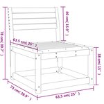 vidaXL Canapé de jardin bois de pin massif