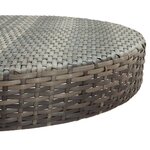 vidaXL Ensemble de bar de jardin 5 Pièces avec coussins gris poly rotin