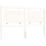 vidaXL Cadre de lit avec tête de lit blanc King Size bois massif