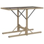 vidaXL Ensemble de bistro 3 Pièces avec coussins beige résine tressée