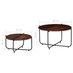 vidaXL Ensemble de table basse 2 Pièces Bois massif 60x35 cm