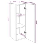 vidaXL Meubles TV 4 Pièces Chêne fumé 30 5x30x90 cm Bois d'ingénierie