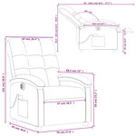 vidaXL Fauteuil de massage inclinable électrique gris clair tissu