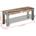 vidaXL Banc 110x35x45 cm Bois de récupération massif