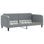 vidaXL Lit de jour avec lit gigogne gris clair 90x190 cm tissu