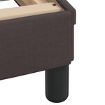 vidaXL Lit avec matelas marron foncé 100x200 cm tissu