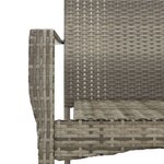 vidaXL Chaises de jardin avec coussins lot de 2 Résine tressée Gris