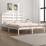 vidaXL Cadre de lit Blanc Bois de pin massif 200x200 cm