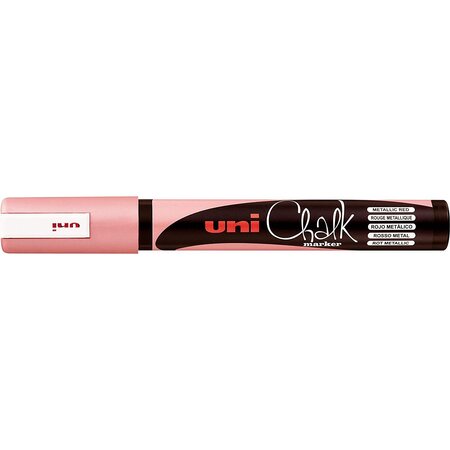 Marqueur craie chalk pwe5m  rouge métallique uni-ball