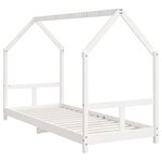 vidaXL Cadre de lit pour enfants blanc 80x200 cm bois de pin massif