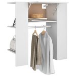 vidaXL Armoire de couloir Blanc 97 5x37x99 cm Bois d'ingénierie