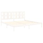 vidaXL Cadre de lit Blanc Bois de pin massif 200x200 cm