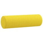 vidaXL Ensemble de canapés 2 Pièces avec coussins jaune clair tissu