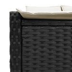 vidaXL Chaise longue double avec coussins noir résine tressée