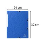 Chemise À Élastique Sans Rabat Carte Lustrée 400gm2 - A4 - Couleurs Assorties - X 50 - Exacompta