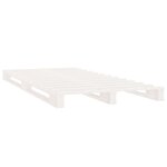vidaXL Lit de palette sans matelas blanc bois massif