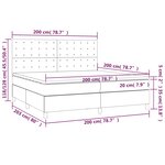 vidaXL Sommier à lattes de lit avec matelas Marron foncé 200x200 cm