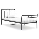 vidaXL Cadre de lit Noir Métal 100x200 cm