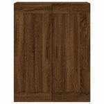 vidaXL Buffet haut Chêne marron 69 5x34x180 cm Bois d'ingénierie