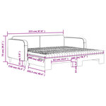 vidaXL Lit de jour avec gigogne et matelas gris foncé 100x200 cm tissu