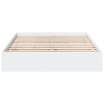 vidaXL Cadre de lit avec tiroirs blanc 150x200 cm bois d'ingénierie