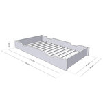 Tiroir à roulettes rangement ou lit - bois vernis pour lit 80 x 160 cm