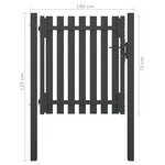 vidaXL Portail de clôture de jardin Acier 1x1 25 m Anthracite