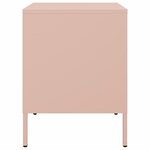 vidaXL Tables de chevet 2 Pièces rose 36x39x50 5 cm acier laminé à froid
