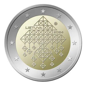 2 euros commémorative Lituanie 2024 - Jardins de paille.