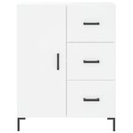 vidaXL Buffet haut Blanc 69 5x34x180 cm Bois d'ingénierie