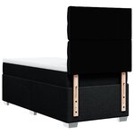 vidaXL Sommier à lattes de lit avec matelas Noir 100x200 cm Tissu