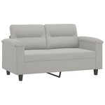 vidaXL Ensemble de canapés 3 Pièces coussins gris clair tissu microfibre