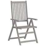 vidaXL Chaises inclinables de jardin et coussins lot de 8 bois acacia