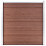 vidaXL Ensemble de clôture WPC 6 Carré + 1 Incliné 1138x186 cm Marron