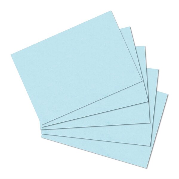 Pqt de 100 Fiches bristol 170g A5 148x210 mm Unies Bleu HERLITZ