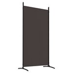 vidaXL Cloison de séparation 4 panneaux Marron 346x180 cm Tissu