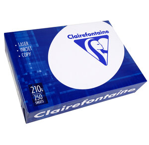 Ramette 250 Feuilles Papier 210g A4 210x297 mm Certifié PEFC Blanc CLAIRALFA