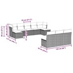 vidaXL Salon de jardin avec coussins 10 Pièces gris clair résine tressée