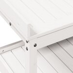 vidaXL Table de rempotage avec étagères blanc bois massif de pin