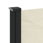 vidaXL Auvent latéral rétractable crème 220x600 cm