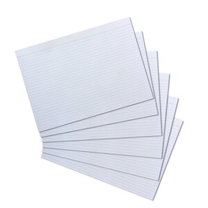 Paquet de 100 fiches bristol format A4 lignées blanc HERLITZ