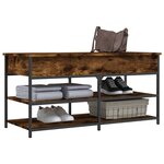vidaXL Banc à chaussures chêne fumé 100x42 5x50 cm bois d'ingénierie