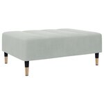 vidaXL Canapé-lit à 2 places avec repose-pied gris clair velours