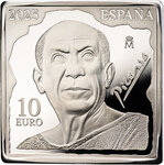 Pièce de monnaie en Argent 10 Euro g 31.1 (1 oz) Millésime 2023 Picasso 50 Anniversaire JACQUELINE SEATED