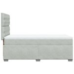 vidaXL Sommier à lattes de lit et matelas Gris clair 80x200 cm Velours